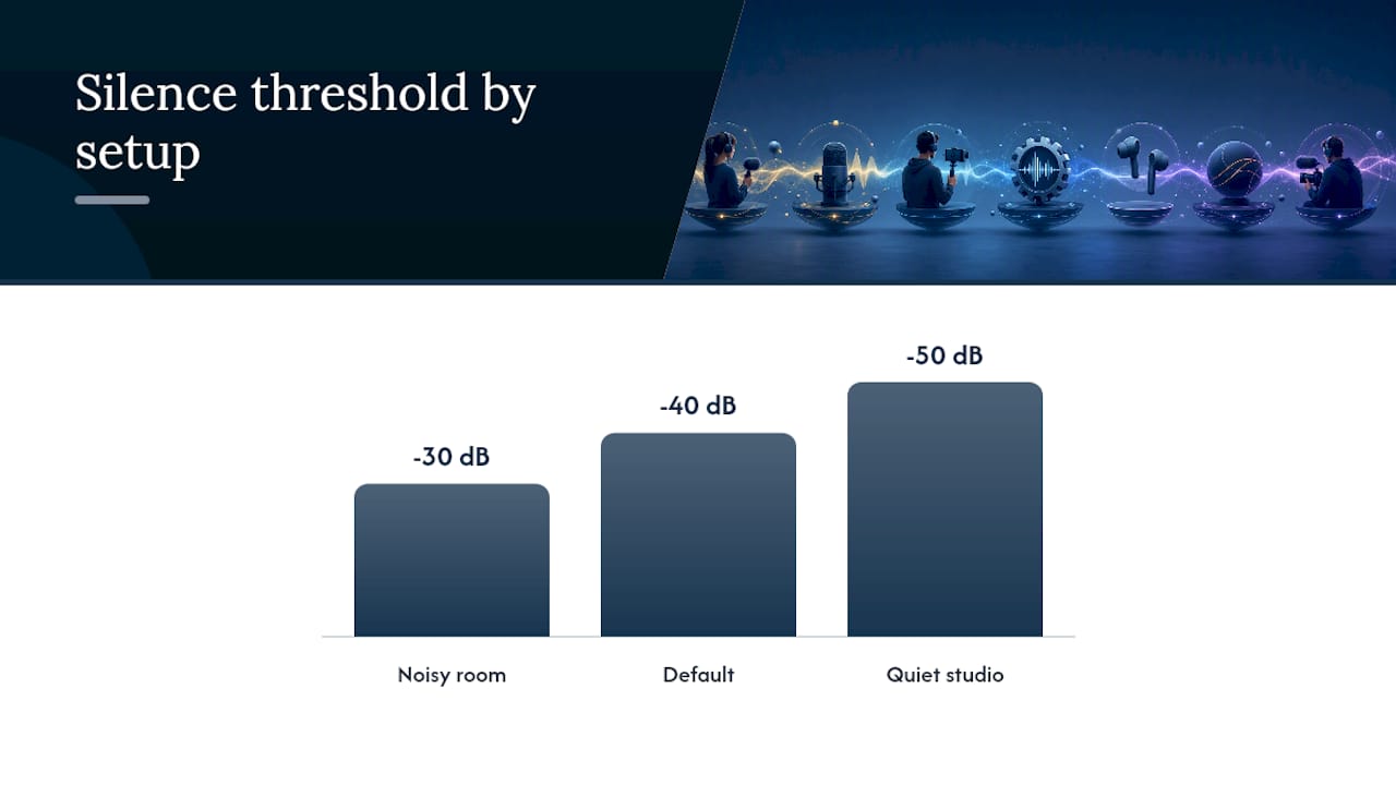 Comparison diagram of silence removal settings