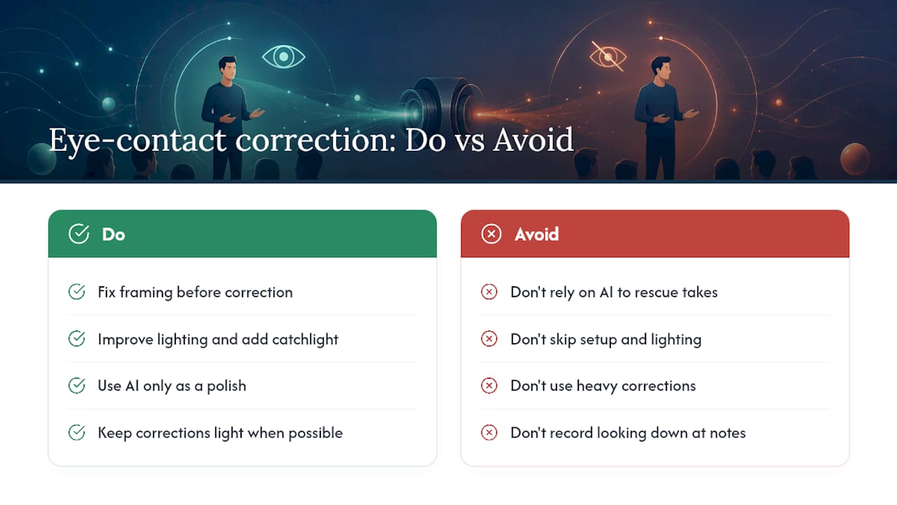 What Creators Get Wrong About Eye Contact Correction — overview diagram