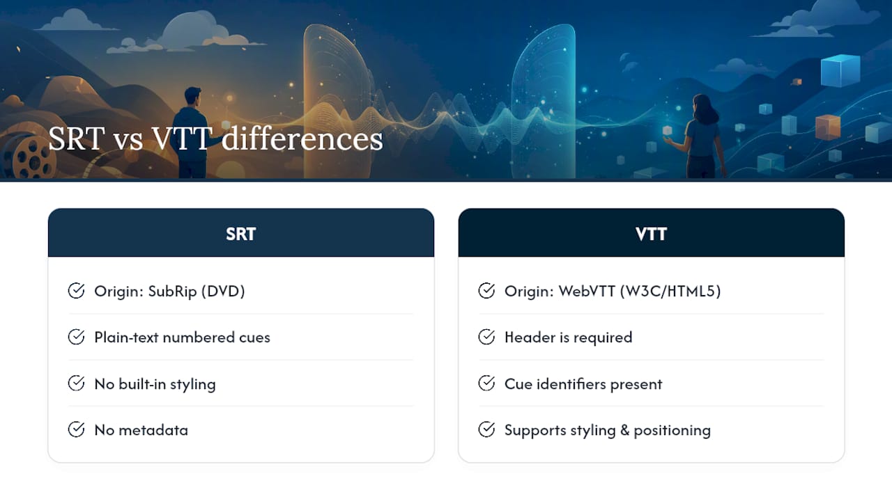 What Are SRT And VTT Subtitle Files? — overview diagram