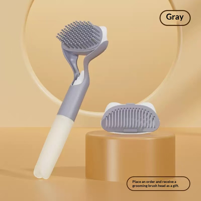 3-in-1 Pet Grooming Brush with Interchangeable Heads