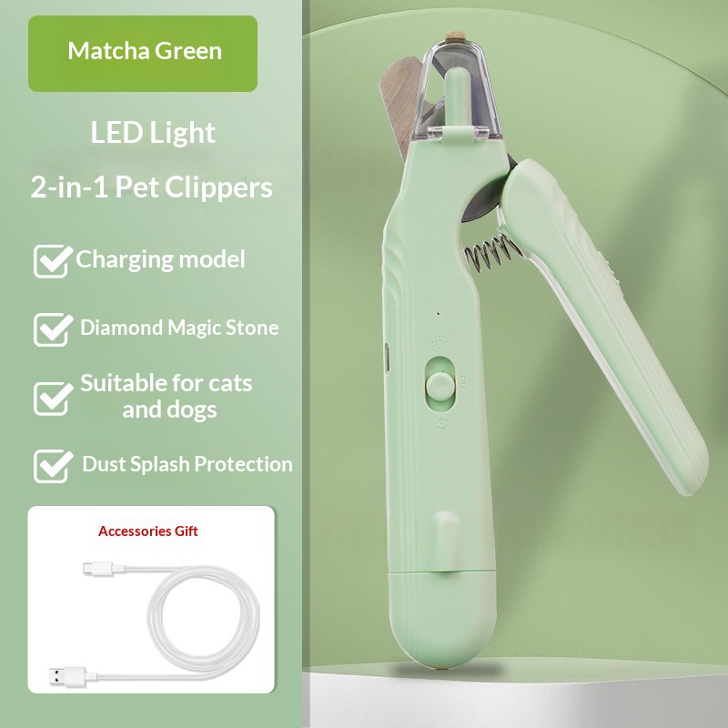 2-in-1 LED Pet Nail Clipper & Grinder