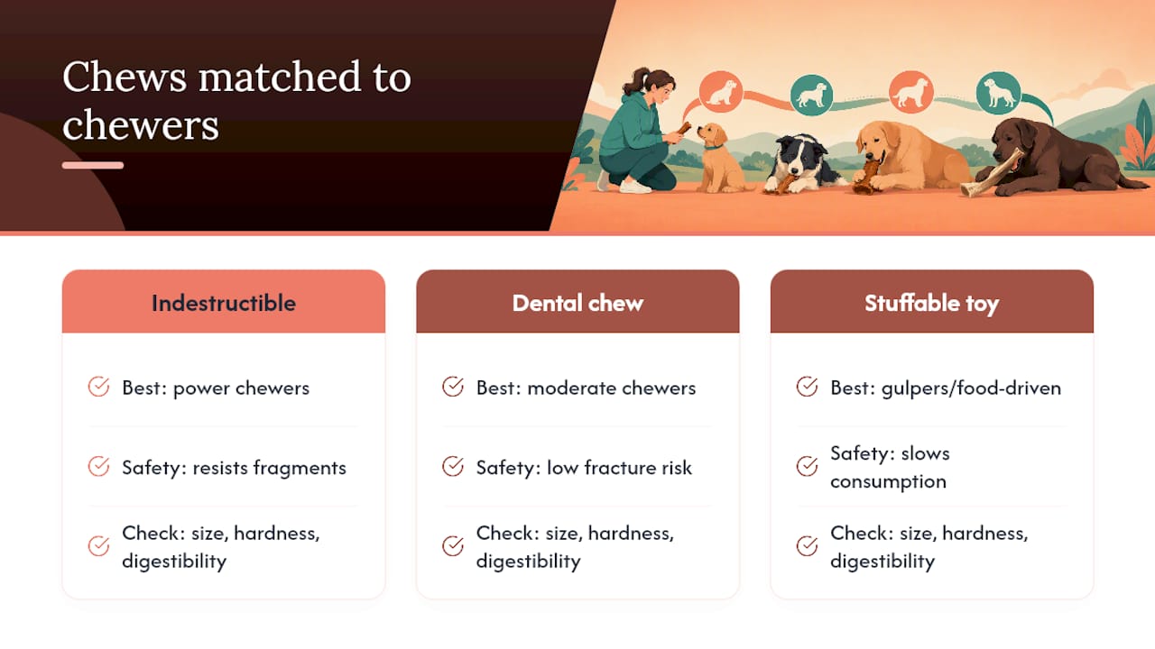 Giddy Pets' practical options and proof points for safer chews — overview diagram