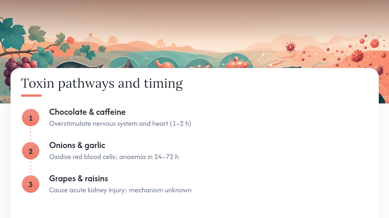 Cat toxin pathways and symptom timing