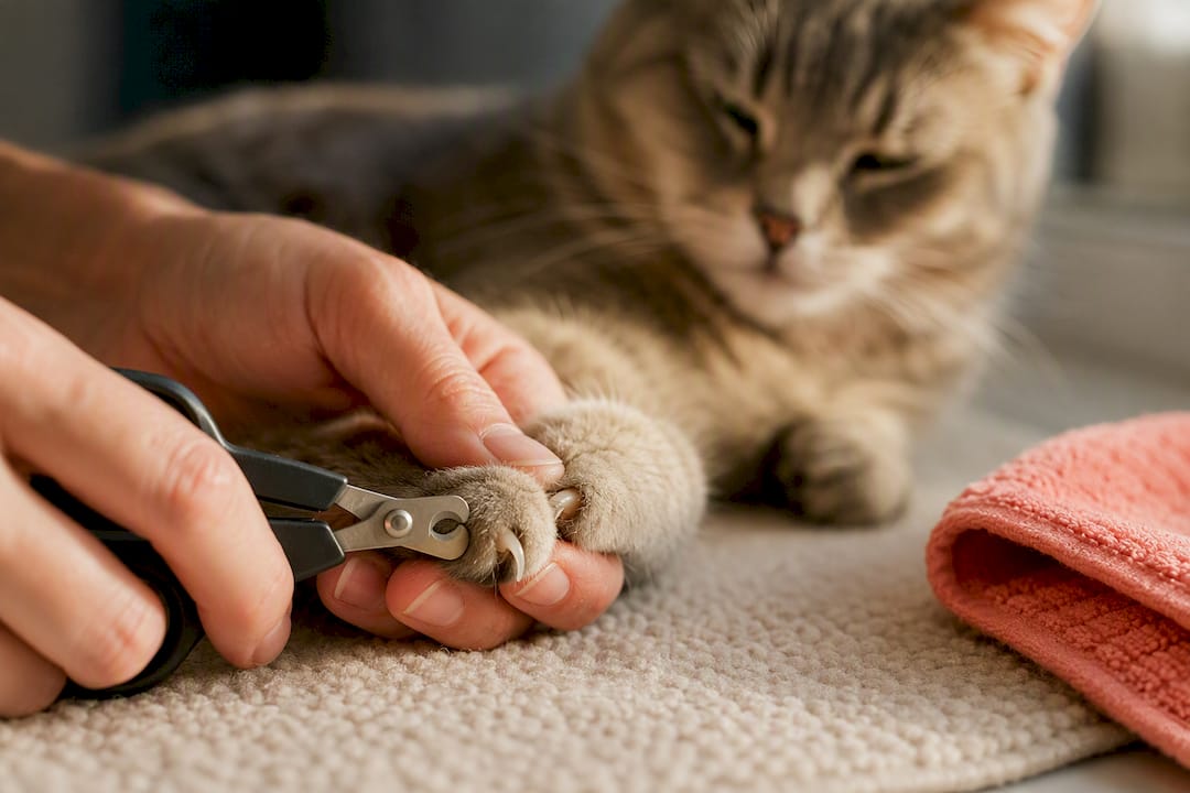 Trim cat claws every 2–4 weeks with vet backed UK starter kit