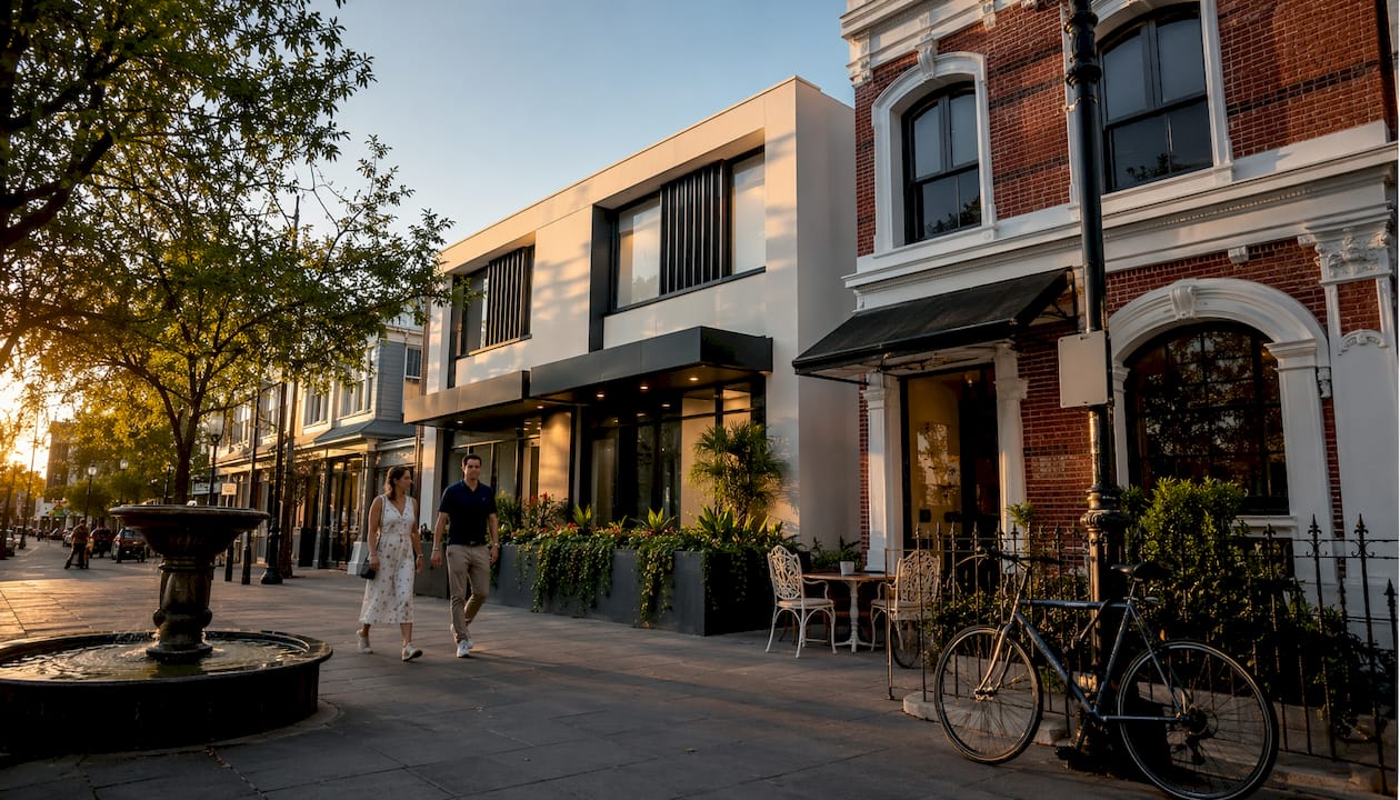 Exterior view of two Melbourne dental clinics