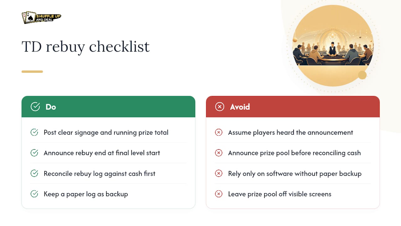 A TD's perspective on running rebuy events well - overview diagram