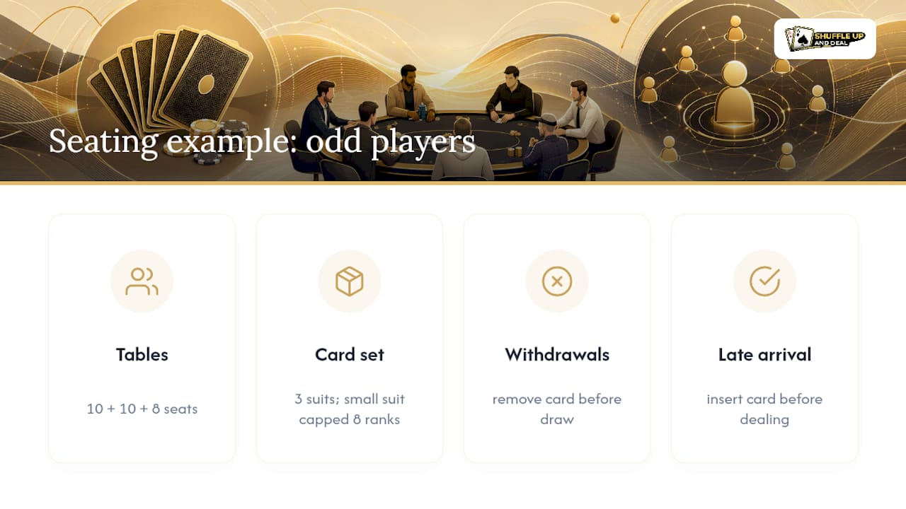 Diagram of 25-player poker seating setup