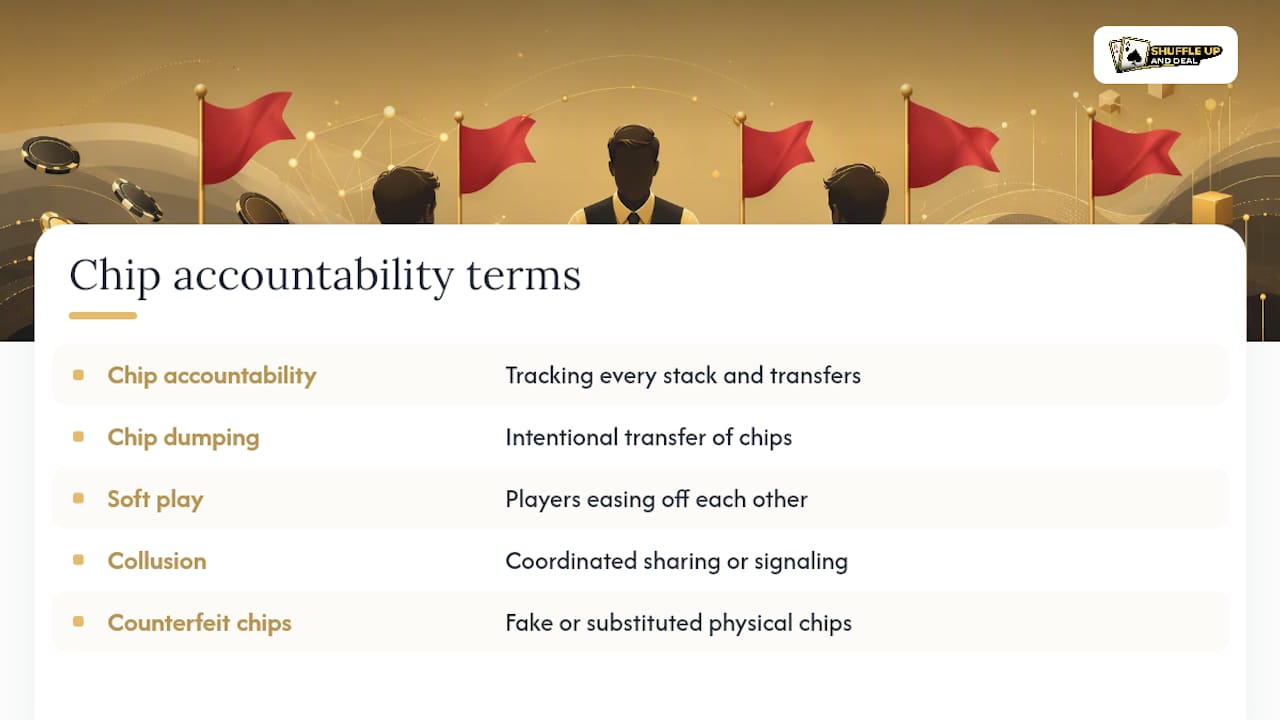 What chip accountability in poker actually means - overview diagram