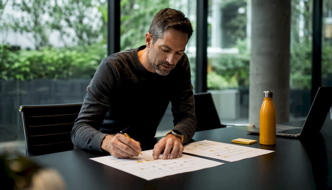 Strategist annotating AI citation content