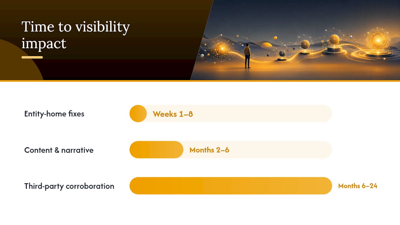 How Long Does It Take to Improve AI Visibility? — overview diagram