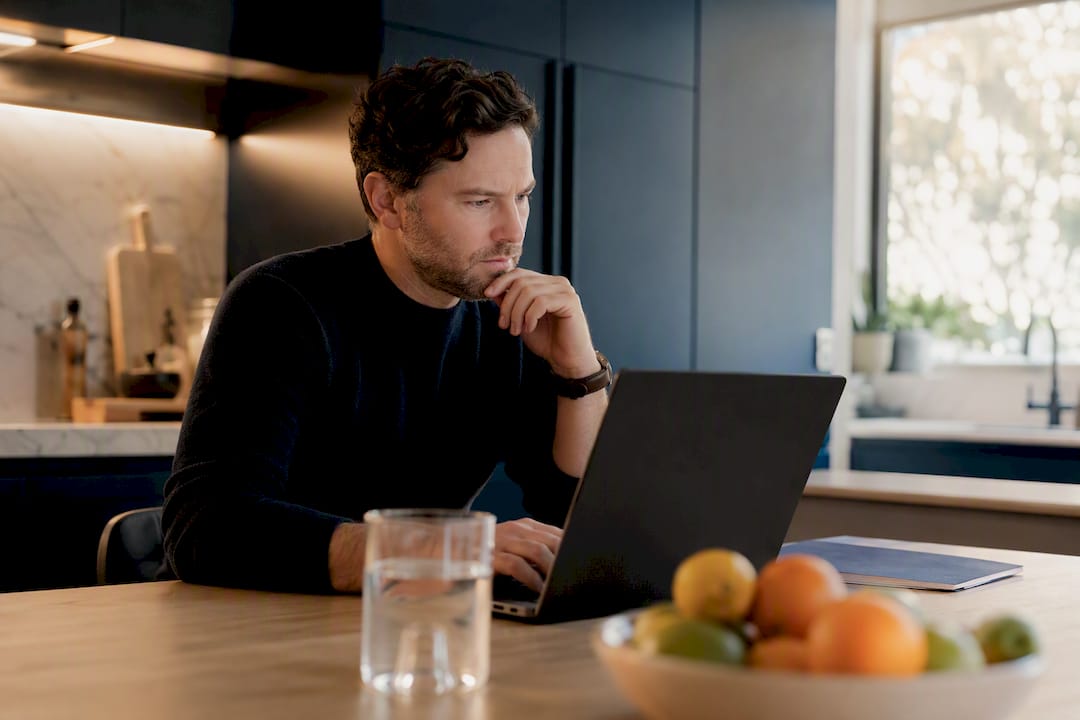Sales analyst examining opportunity data