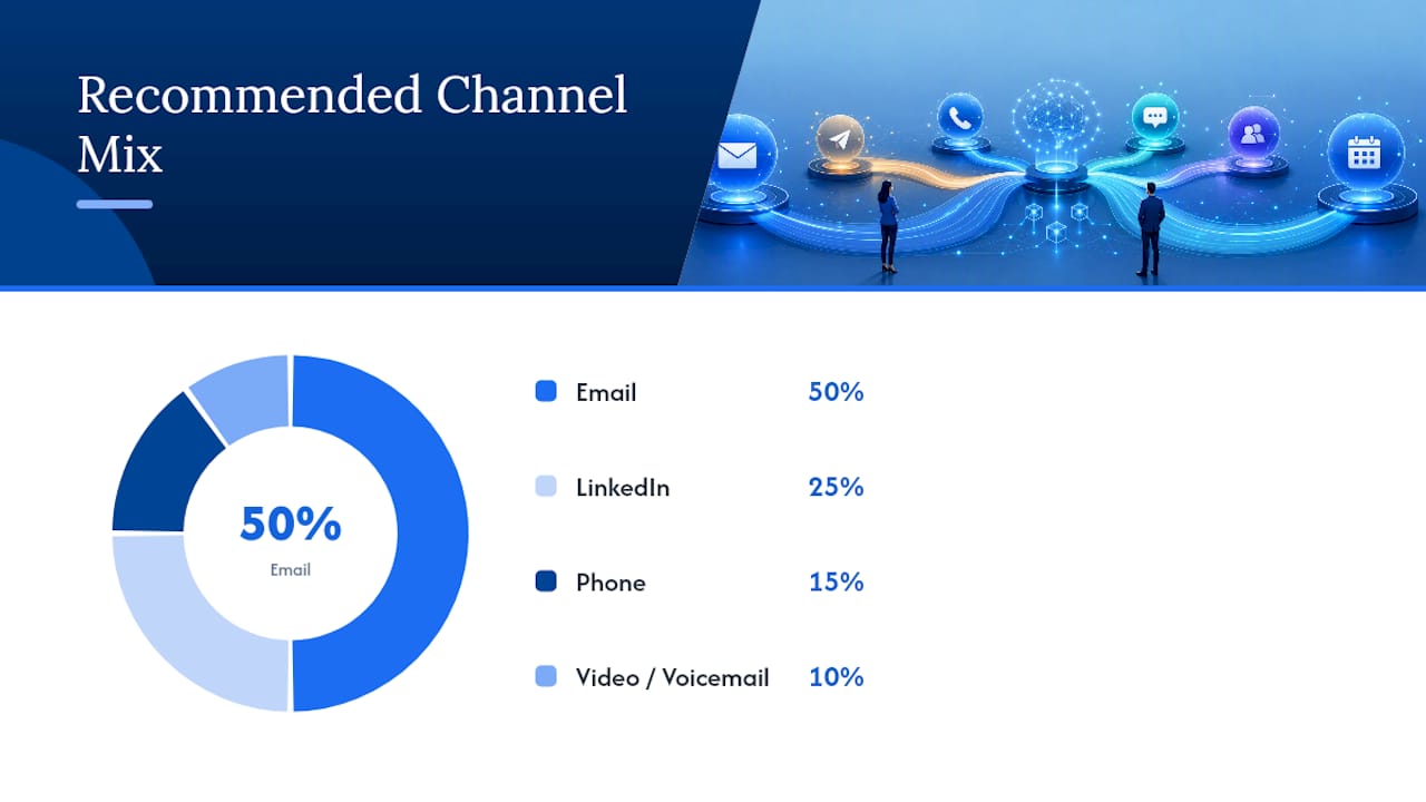 Diagram of outbound channel mix percentages