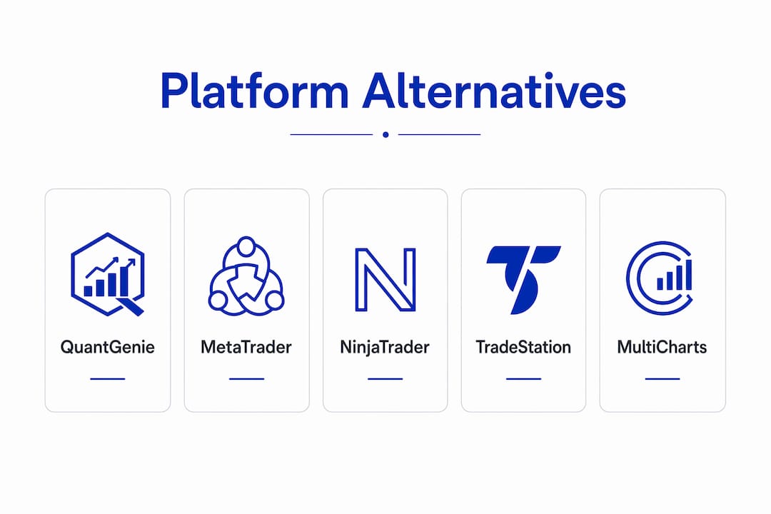 Infographic showing ranked TradeStation alternatives