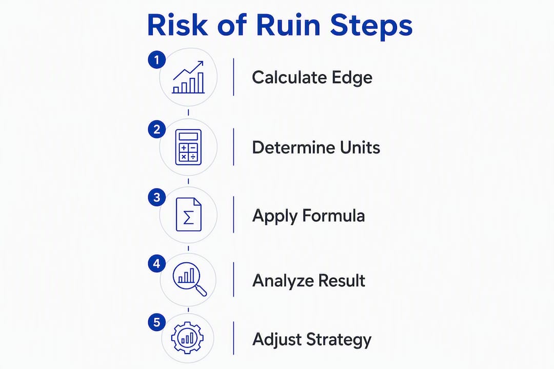 Infographic of risk of ruin calculation steps