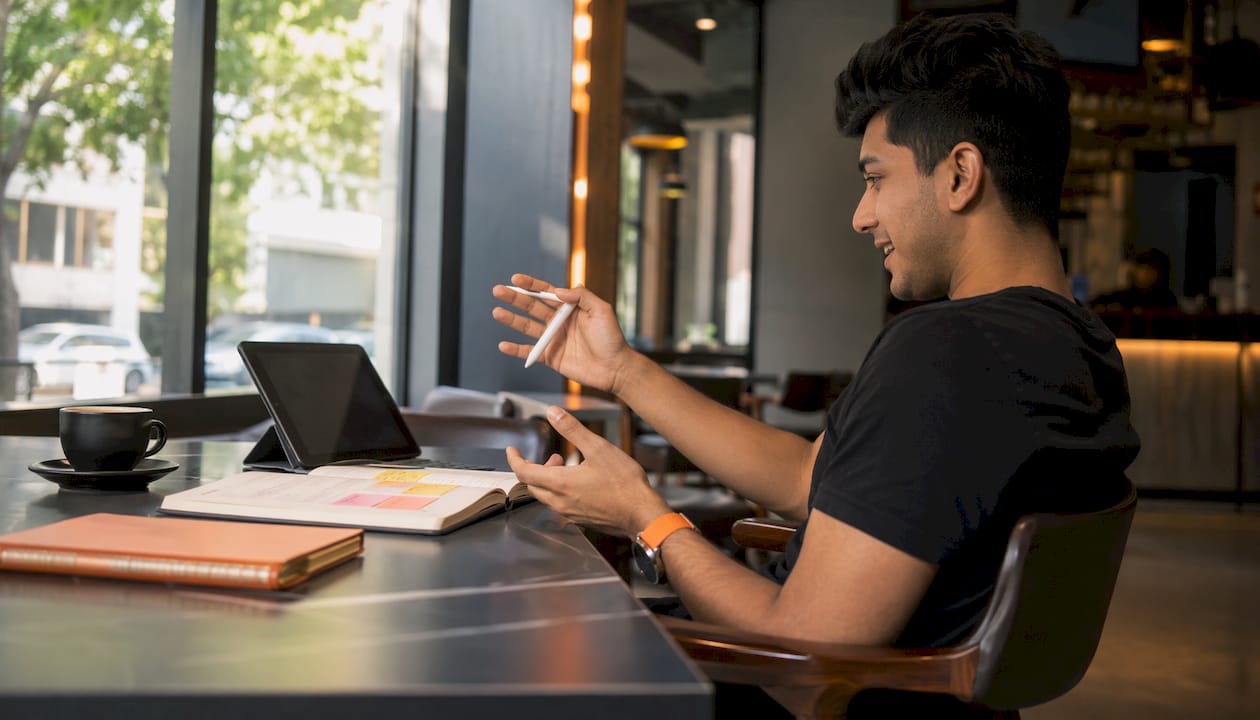 Professional viewing staffing dashboard in coworking space