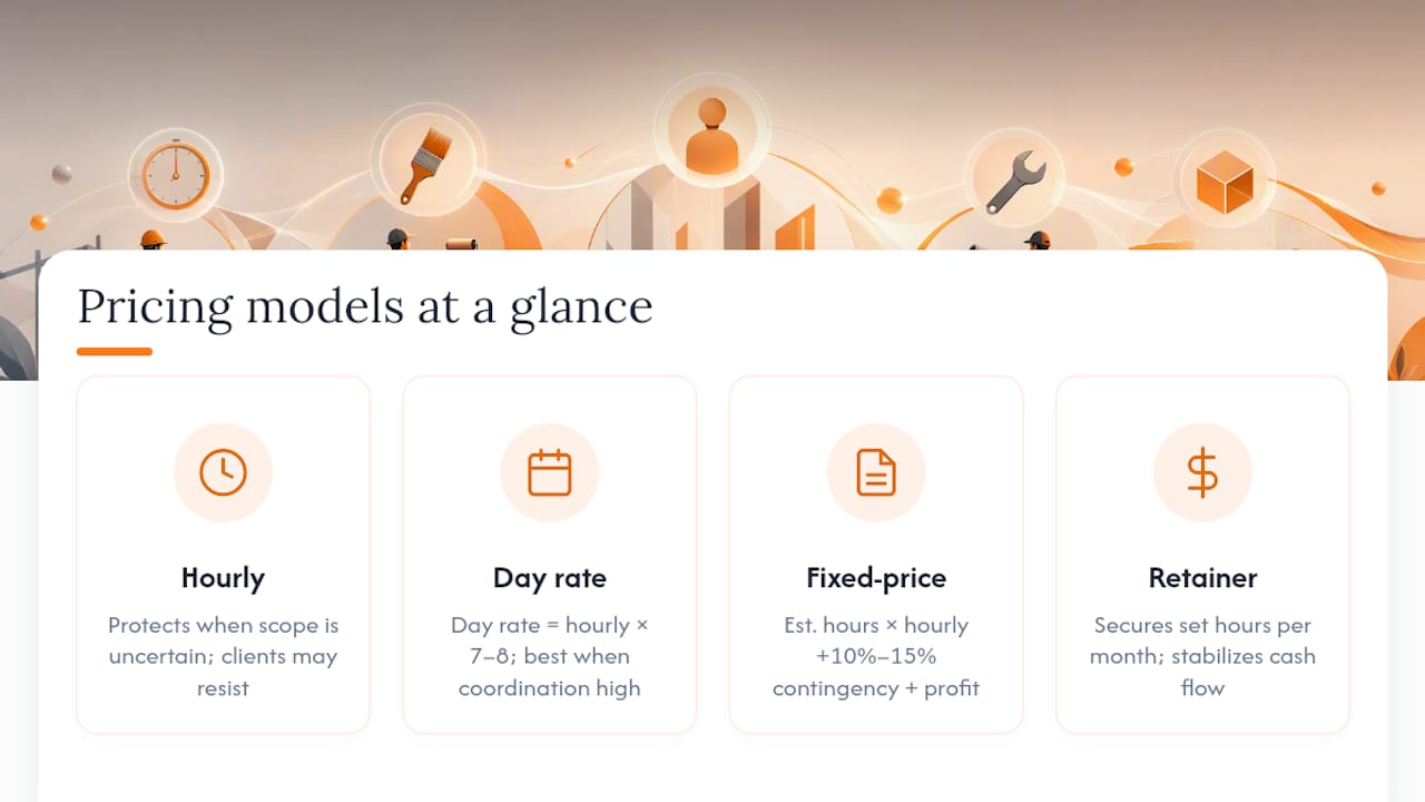 Diagram comparing contractor pricing models