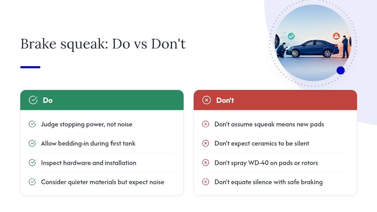 Brake Squeak Myths That Just Won't Die — overview diagram