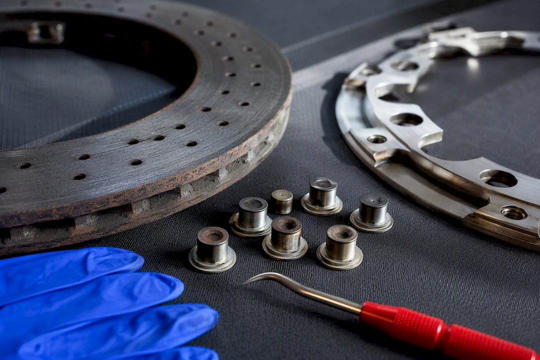 Separated rotor hardware prepared for service