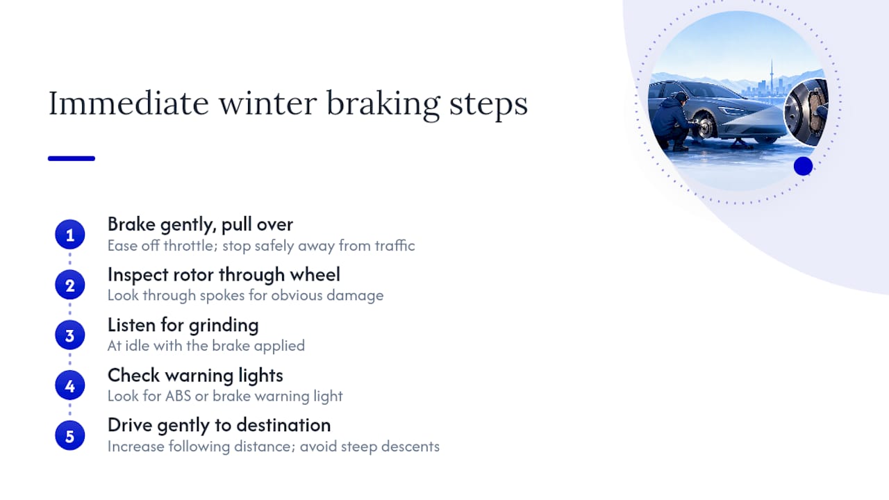 Five steps for responding to winter brake problems