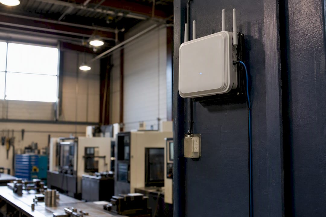 Industrial Wi-Fi access point in shop