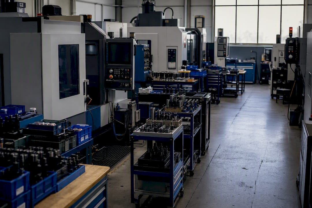 Industrial cellular shop floor layout with clustered machines