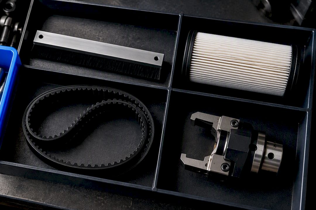CNC wear parts arranged for maintenance