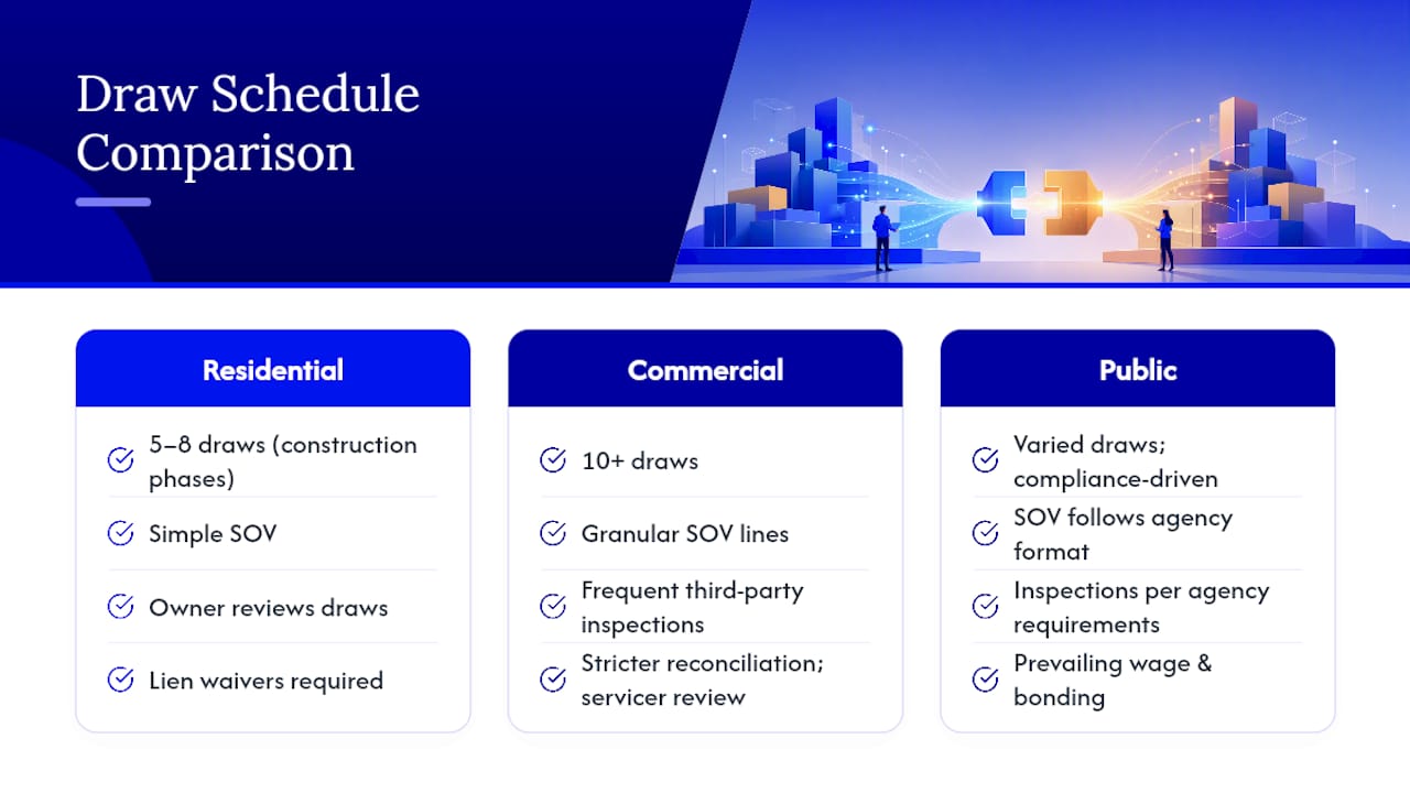Comparison of construction draw schedule types