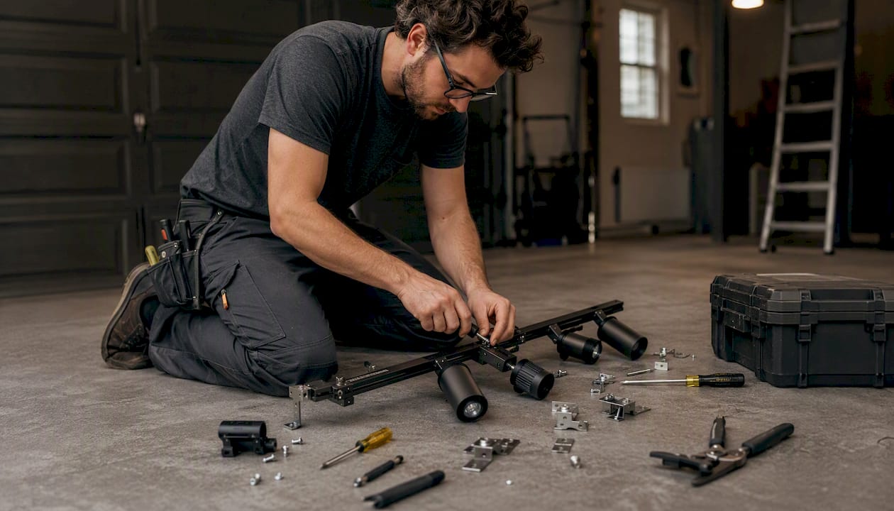 Track lighting installation tools and certified fixtures