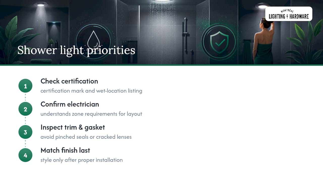 What Homeowners Get Wrong About Shower Light Ratings — overview diagram