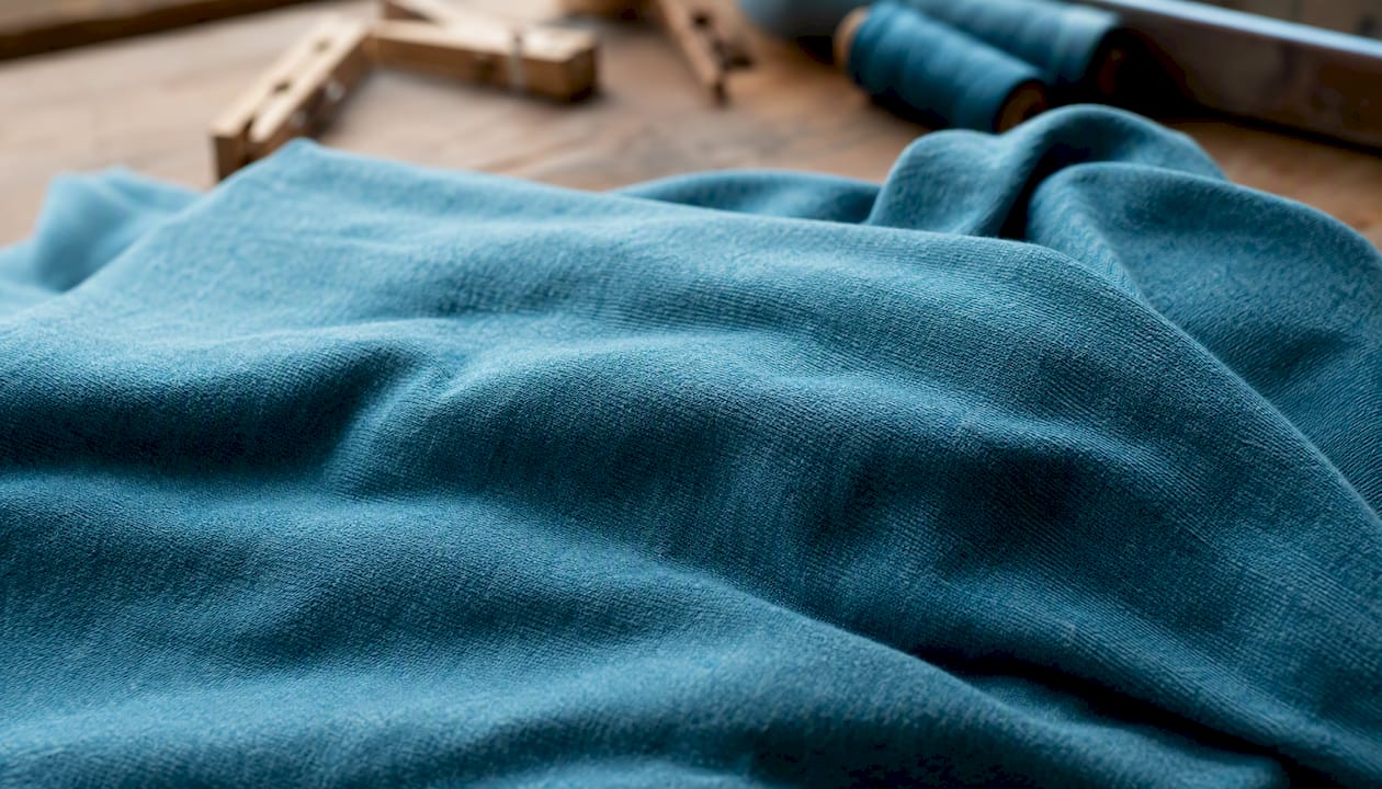 Close-up of cotton fleece fabric texture