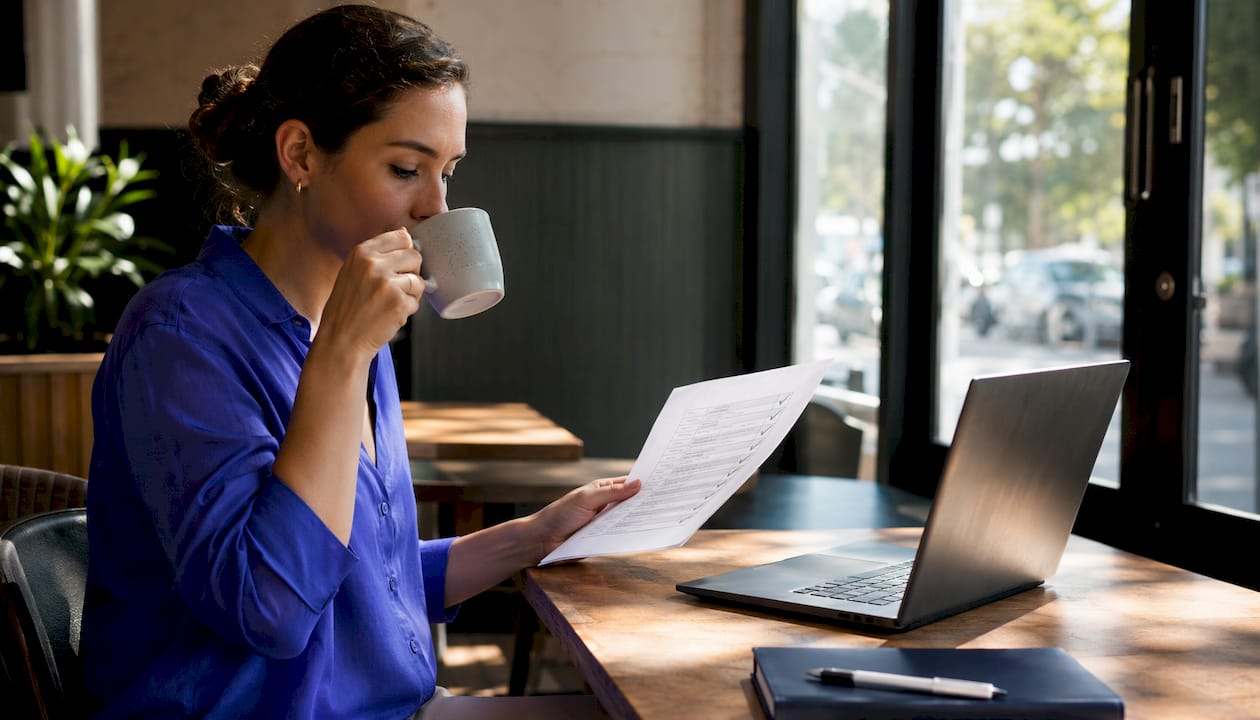 Customer service agent typing on keyboard