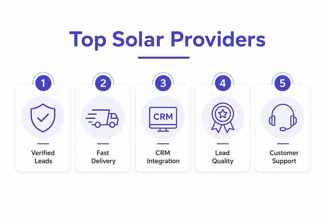 Infographic ranking solar lead generation providers