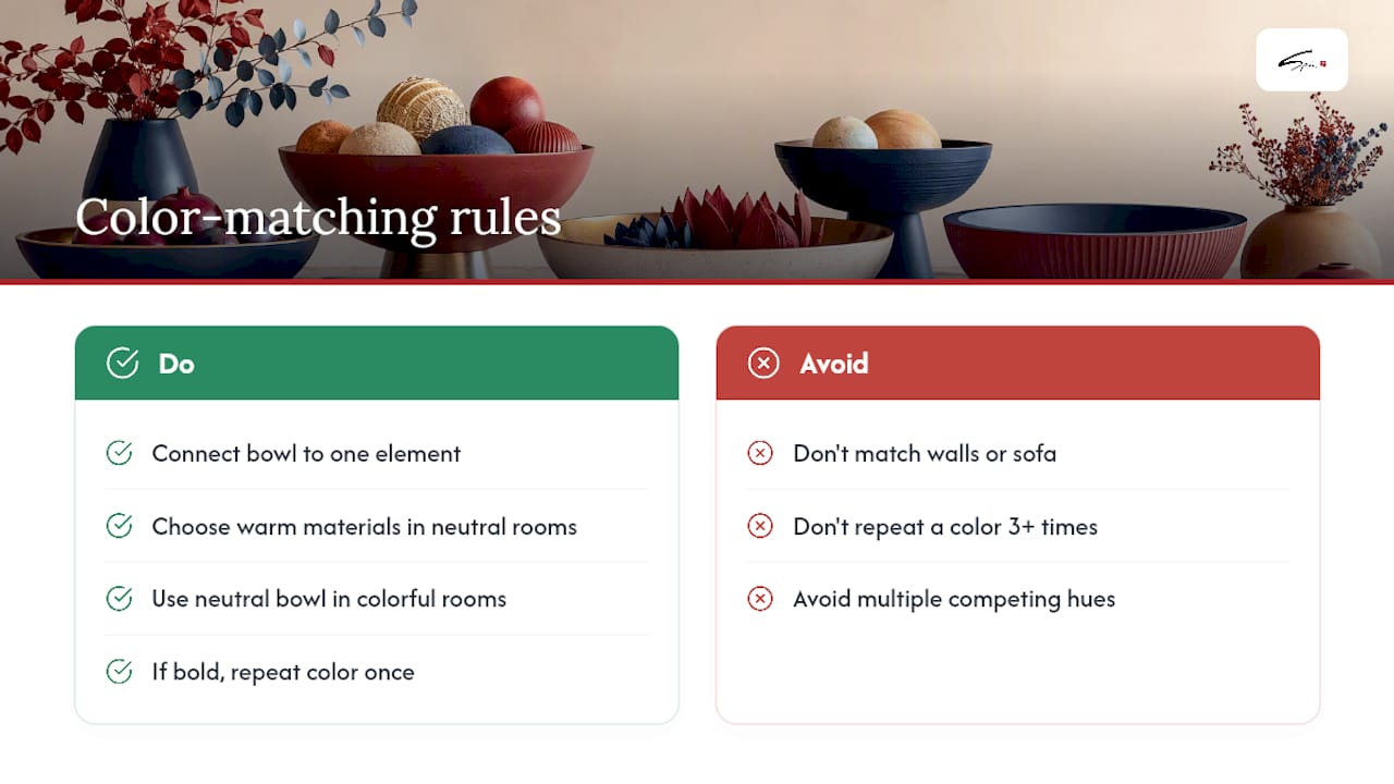 How to Match Color Schemes With Decorative Bowls — overview diagram