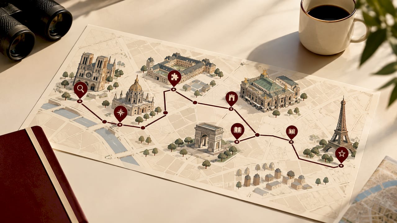 Plan isométrique d’un jeu de piste en ville