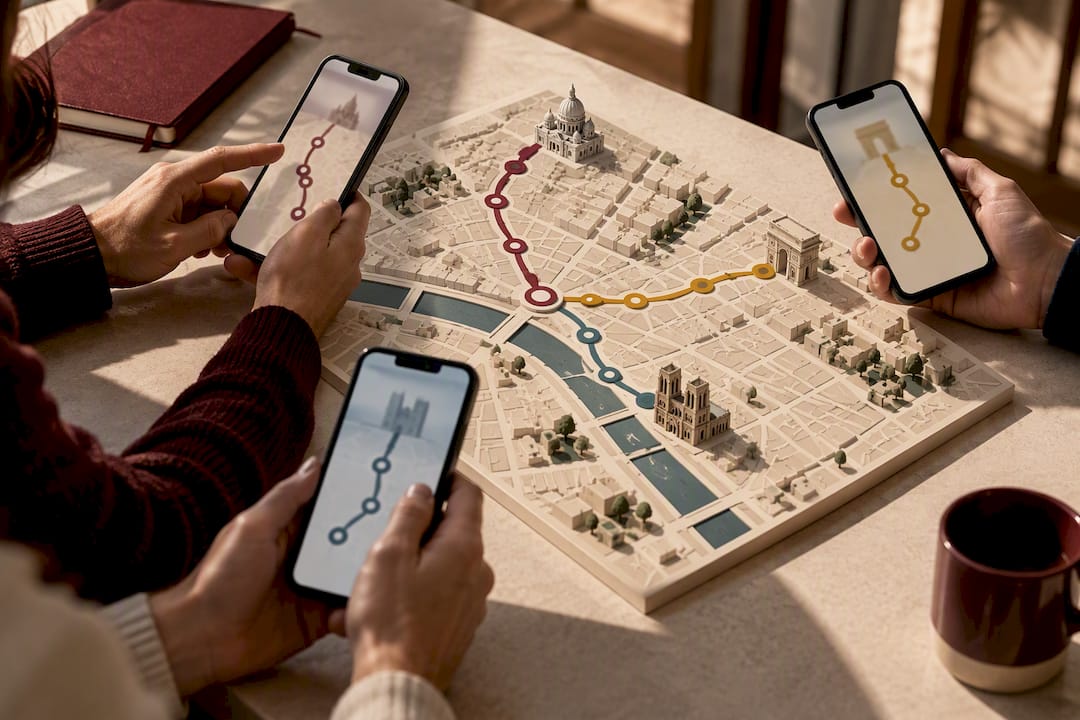 Parcours digitaux de plusieurs équipes