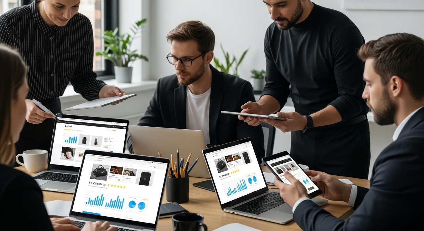 ecommerce collaboration, online sales teamwork, digital marketing tips