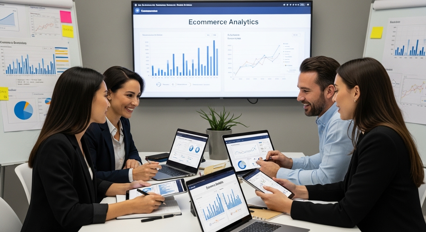 ecommerce analytics teamwork meeting