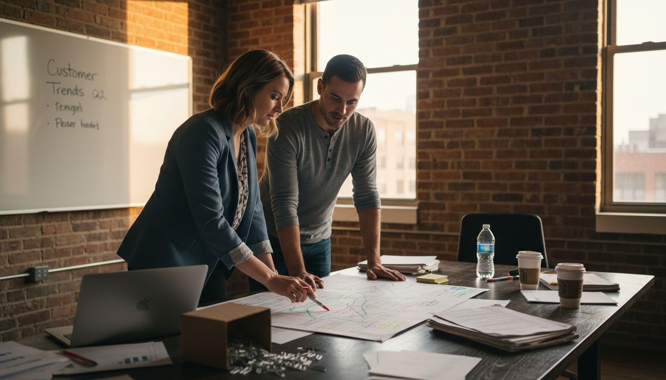 Team reviewing ecommerce data reports