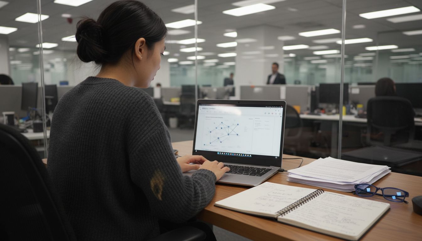 Woman viewing product analytics dashboard