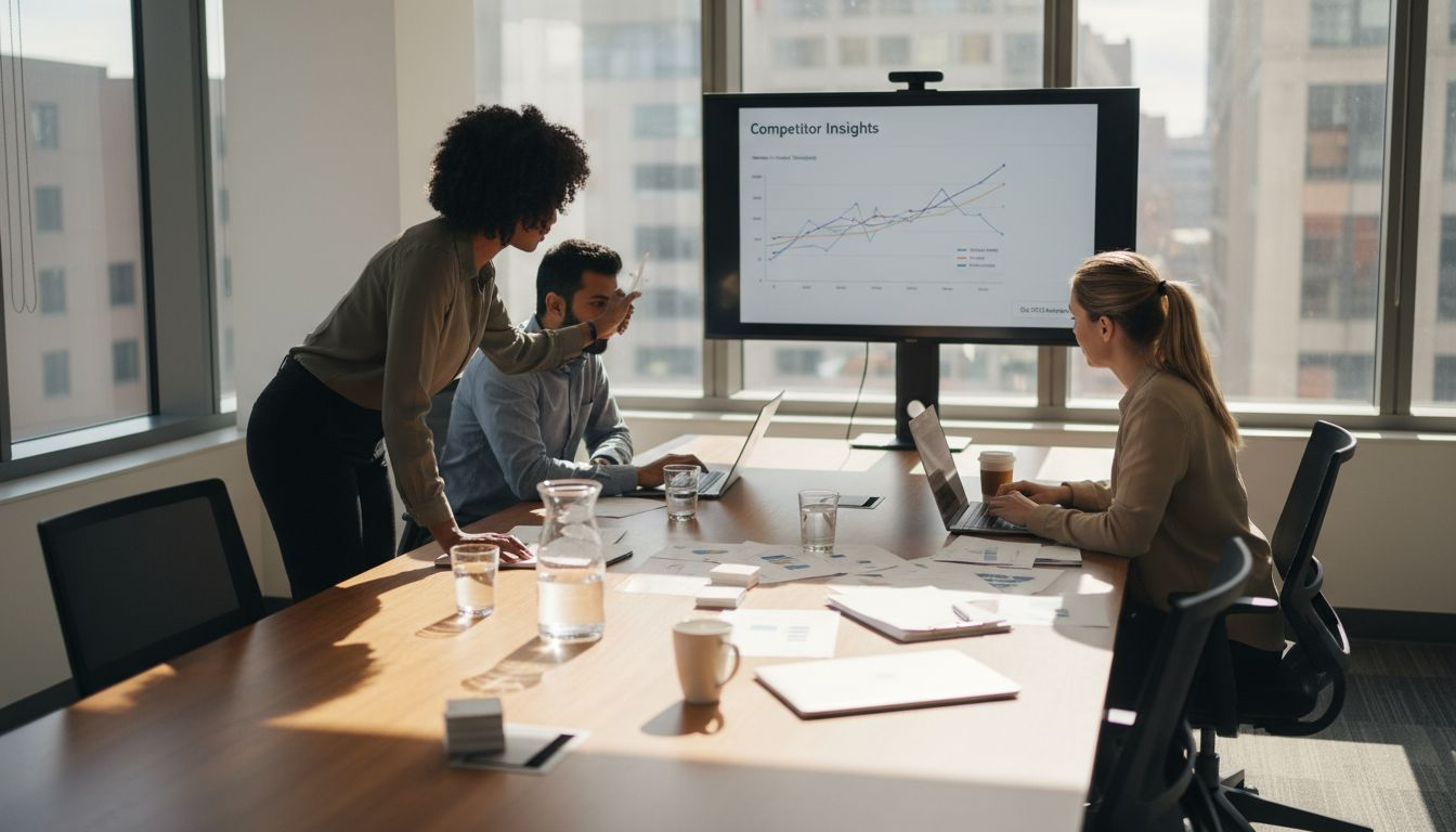 E-commerce team meeting for competitor analysis