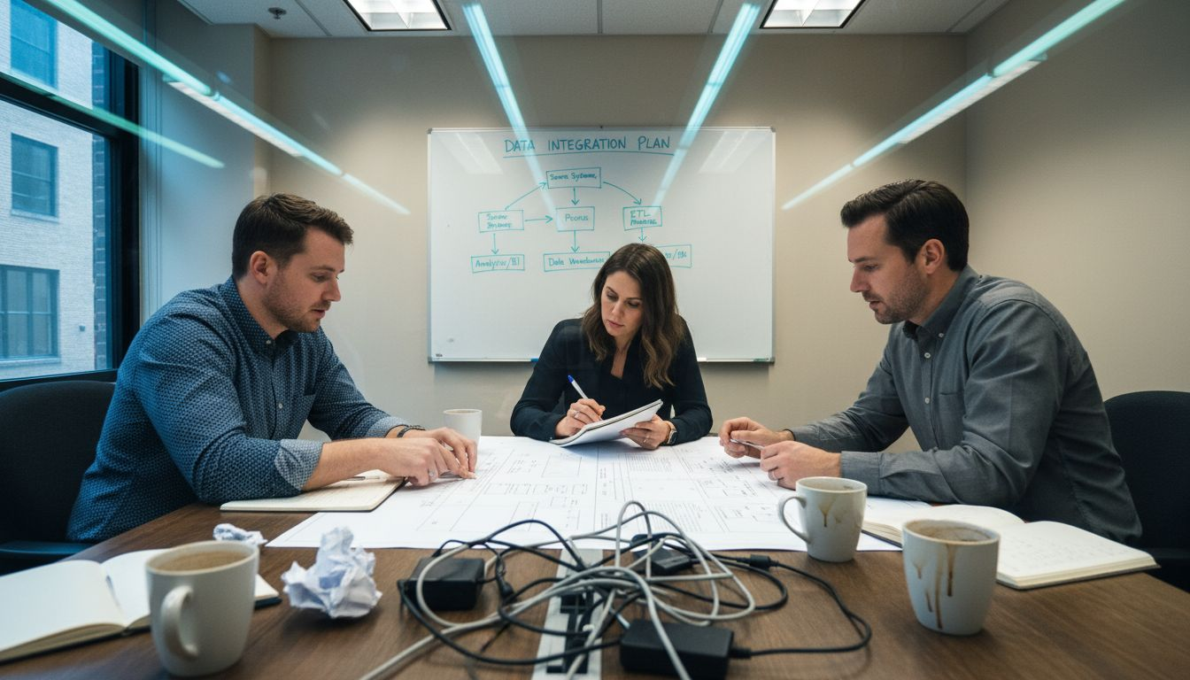 Ecommerce team discussing data integration strategy