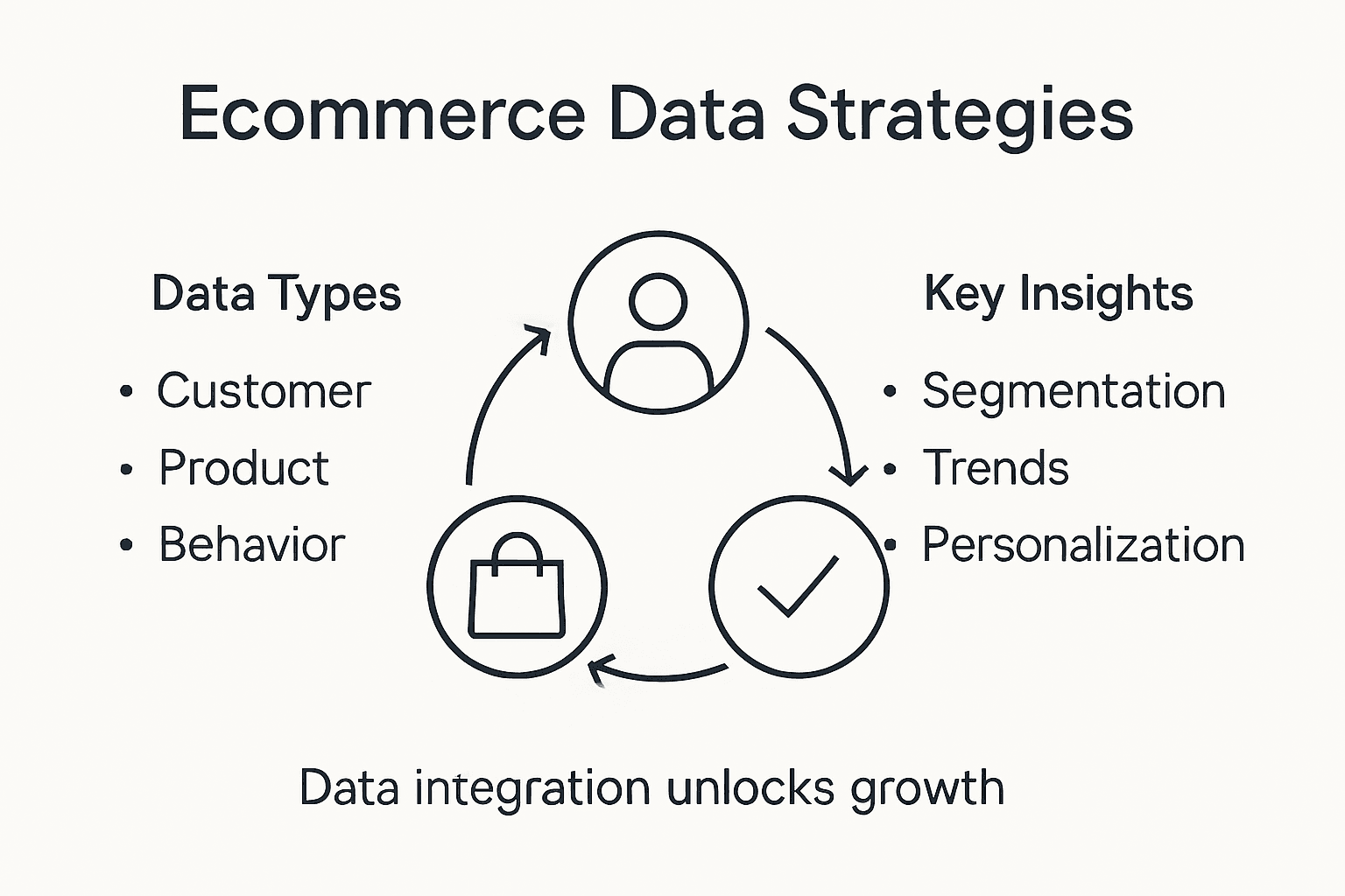 Infographic showing types of ecommerce data and insights