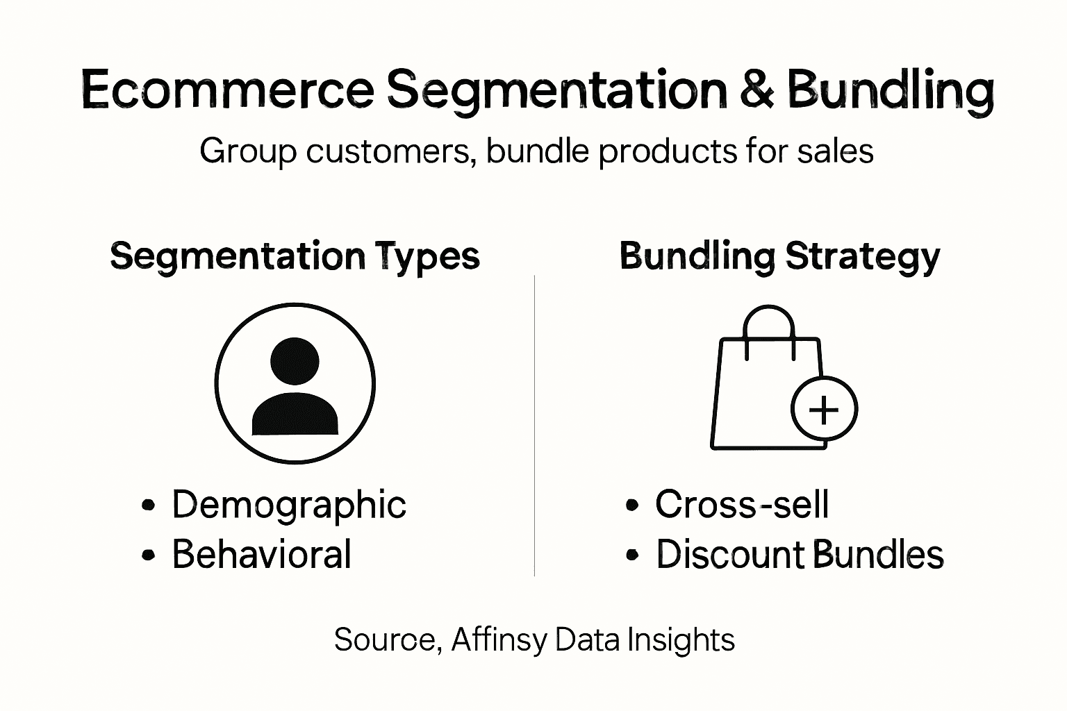 Infographic showing customer segments and bundling strategies