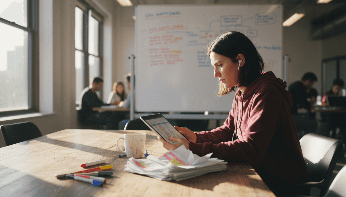 Analyst cleansing ecommerce transaction data