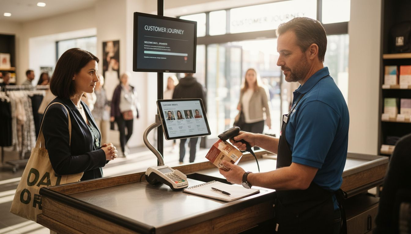 Retail manager blending digital and store experience