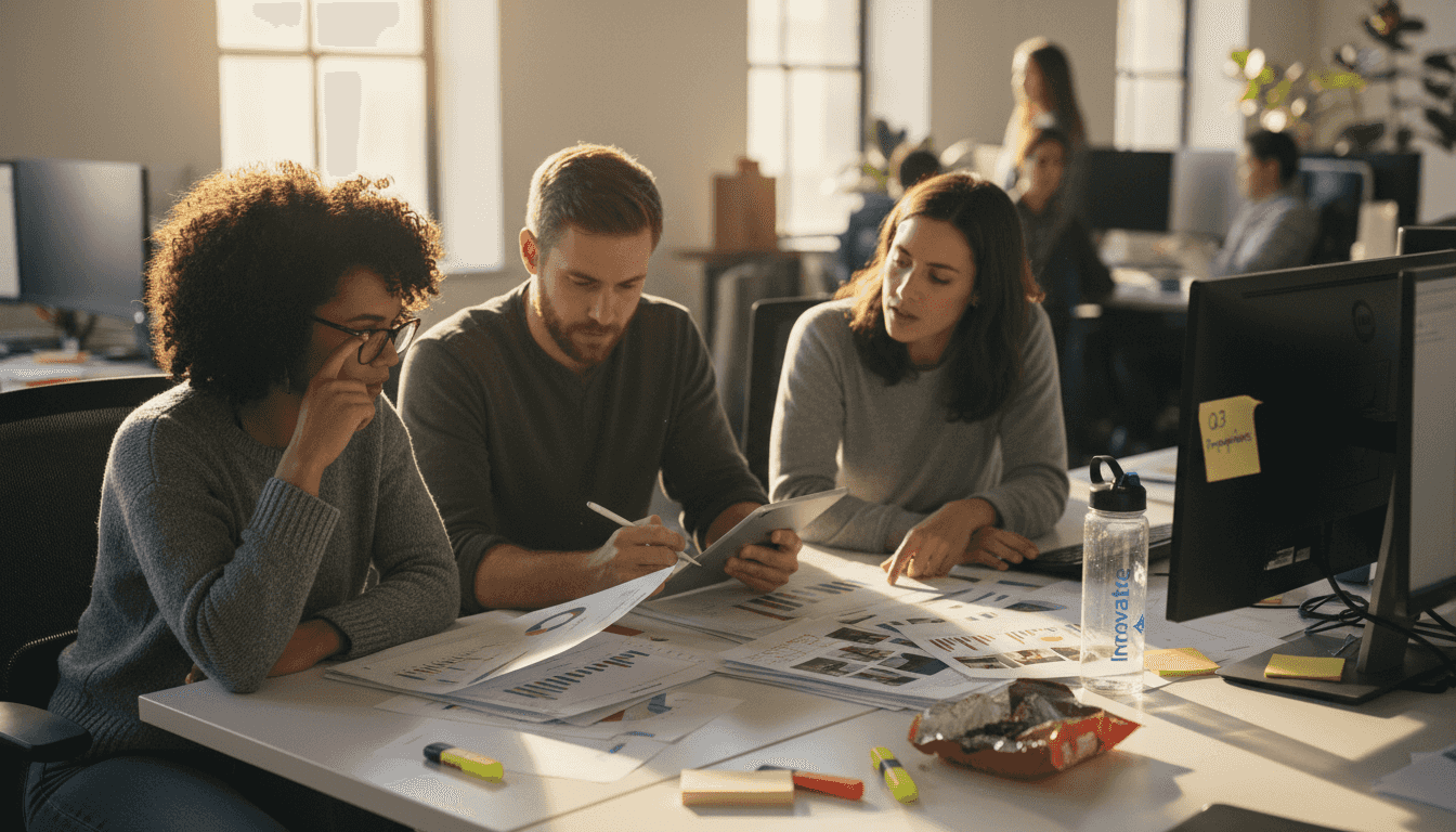 Team reviews ecommerce merchandising workflow