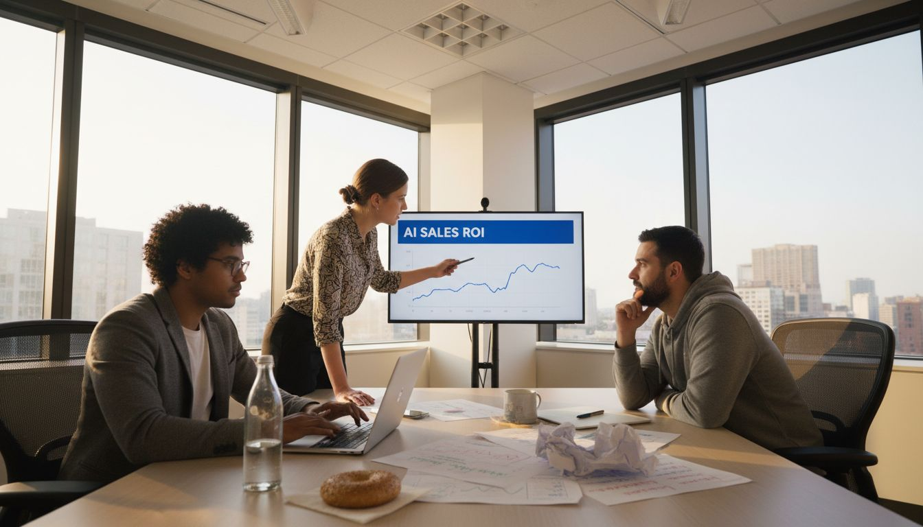 Ecommerce team reviewing AI analytics dashboard