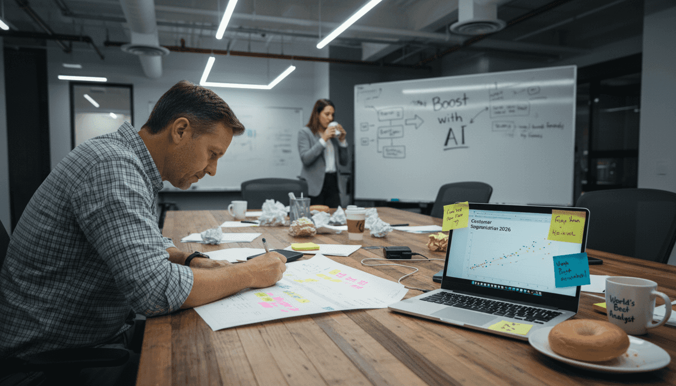 Data analyst reviewing AI ecommerce segmentation