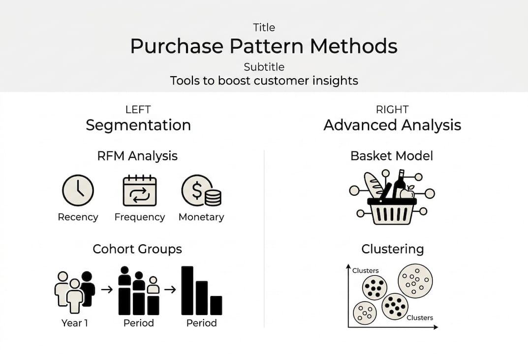 Infographic: purchase pattern analysis methods overview