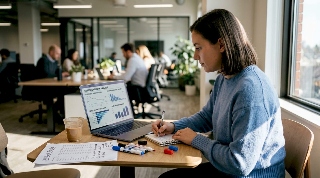 Data analyst exploring predictive retail analytics